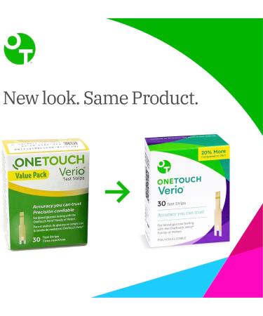 OneTouch Verio Diabetes Test Strips Value Pack - 90 Count | For Blood Sugar Monitor | At-Home Glucose Testing - 3 Packs of 30 Strips - Buy Online on GoSupps.com