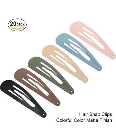 XCZYN 20 Pcs Snap Hair Clips Matte Finish Colorful Color Anti-slip Snap Clip Hair Accessories Metal Barrettes for Women Little Girls Lady Hair Styling (20 Pieces Light Color) 1 count (Pack of 20) Light Color - Buy Online on GoSupps.com