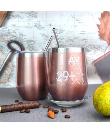 Shop Bokalaka 30th Birthday Gift for Women | Stainless Steel Winegrowers 350ml Ros gold - Perfect for Celebrations! - Buy Online on GoSupps.com