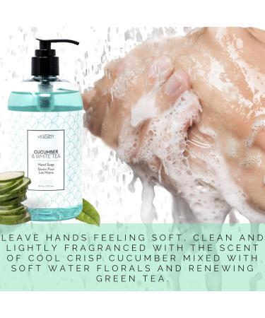 Vitabath Cucumber & White Tea Liquid Hand Soap - 16 fl oz 4-Pack | Soothing Moisturizing International Shipping Available - Buy Online on GoSupps.com