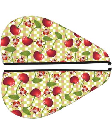Cherries & Ladybirds Microfiber Hair Towel - Super Absorbent Coral Velvet Wrap for Long Curly & Thick Hair | Quick Dry Value - Buy Online on GoSupps.com