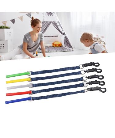 5 Pack Silicone Baby Teether Toys - Soft Sensory Exploration Rings with Lanyards in Red Blue Green & Yellow - Buy Online on GoSupps.com