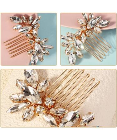 SAFIGLE Wedding Hair Comb Rhinestone Hair Comb Bridal Hair Comb Decorative Hair Comb for Women - Buy Online on GoSupps.com