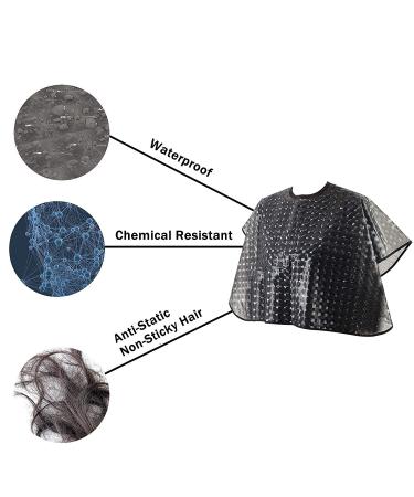 Waterproof Hair Dye Cape | Comb-Out Styling Cape | Makeup Apron for Hair Color - Black - Buy Online on GoSupps.com