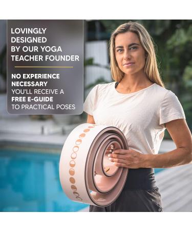 Large 13 inch Yoga Wheel for Back Pain Relief and Muscle Massage - Back Stretcher for Spine Stress Relief - Nude Moon Design - Buy Online on GoSupps.com