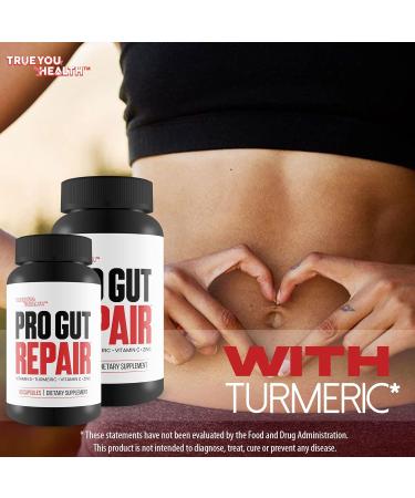 Pro Gut Repair: Leaky Gut Supplements with High Fiber, Vitamins C & D, Turmeric, Zinc for Digestive Health - Buy Online on GoSupps.com