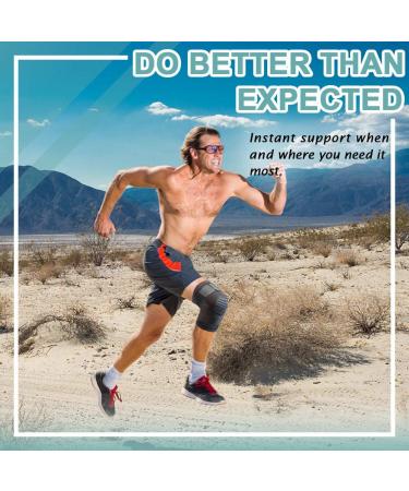 Beister Extra Long Compression Leg Sleeves with Elastic Straps - Black, Size L - Ideal for Basketball, Football, Knee Pain - Men & Women - Pack of 1 - Buy Online on GoSupps.com