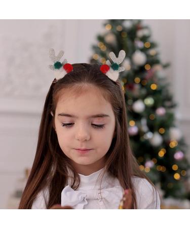 Christmas Reindeer Hair Clips | Santa Claus Reindeer Ears Barrettes - Christmas Girls Hair Clips Deer Horn Barrettes for Family Friends - Buy Online on GoSupps.com