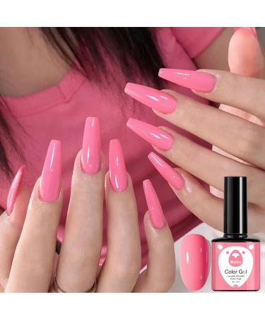 Pink Gel Nail Polish Nail Varnish Set 3 Colors Nude Peach Light Pink Coral Gel Nail Polishes Sets Natural Pale Pink Hot Pink Soak off UV/LED Gel for Christmas DIY Manicure Home Salon Nail Art - Buy Online on GoSupps.com