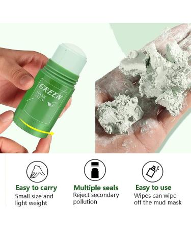 Natural Green Tea Mask Stick for All Skin Types - Purifying Clay Mask for Oil Control Acne & Blackhead Treatment - Unisex Skincare - Buy Online on GoSupps.com