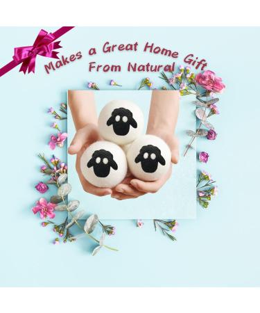Wool Dryer Balls - 6Pack- Reusable Natural Fabric Softener dryer balls Boules De S chage Large Felted Wool Laundry Balls to Save Drying Time and Reduce Wrinkles By Stwie 7 Count (Pack of 1) - Buy Online on GoSupps.com
