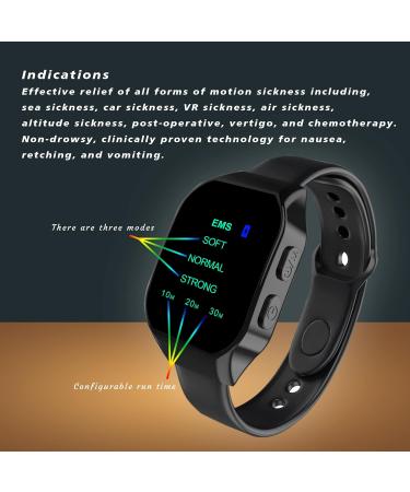 Motion Sickness Bands - Anti-Nausea Wristband for Men, Women, and Kids | Waterproof Nausea Relief for Car, Sea, Air Travel - Black - Buy Online on GoSupps.com