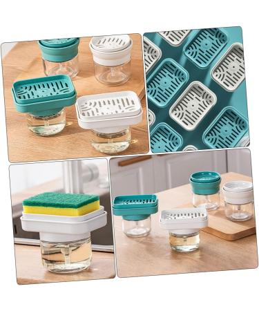 Ciieeo 2pcs Squeeze Bottle Press Type Soap Dispenser Home Soap Dispenser Soap Dispenser Sponge Holder Dish Washing Soap Dispenser Kitchen Supply White Dishwasher Push Type Plastic - Buy Online on GoSupps.com
