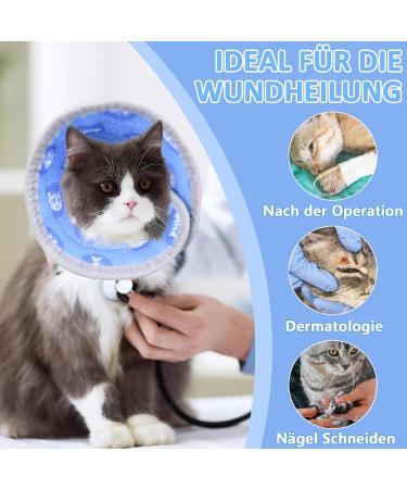 Adjustable Cat Collar & Foldable Recovery Cone | Prevents Licking Wounds for Kittens - Cats Rullenkruff - Buy Online on GoSupps.com