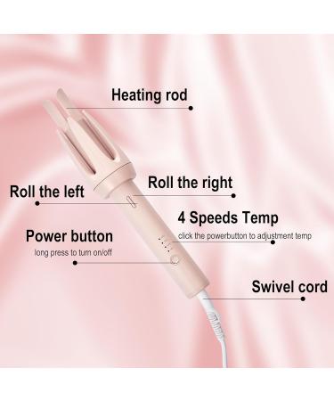 Automatic Curling Iron - 1 Inch Hair Curler with Anti-Tangle & Auto Shut-Off | Fast Heat-Up Ceramic Faceplate for Medium-Length Hair - Buy Online on GoSupps.com
