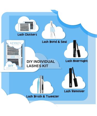 D-Mix DIY Lash Extension Kit - 360 Pcs 30D+50D Clusters, 10-16 Mix Length Individual Lashes with Bond, Seal, Glue Remover - Overnighter Seal for DIY Eyelash Extensions - Buy Online on GoSupps.com