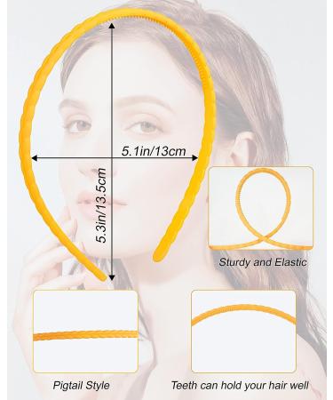 DualFerv 7mm Thin Headbands for Women - 18Pcs Plastic Hairbands with Teeth - Hair Accessories for Girls, Teens, and Women - Buy Online on GoSupps.com