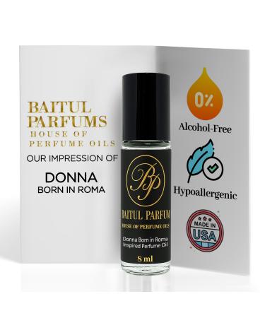 ASMARKET Comparable to Donna BornNRoma Alcohol-Free Fragrance - 8ml Travel Size Perfume Oil in Glass Bottle Perfume Oil Roll On Rollerball for On the Go Use Long Lasting and 98% True-to-Scent