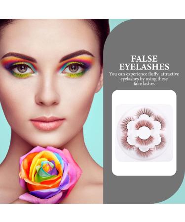 minkissy 4 Pairs Natural Fake Lashes Natural False Lashes Natural False Eyelashes Colored False Eyelashes False Lashes Wispy False Eyelashes Fluffy Fake Eyelashes 3d Curly Imitation - Buy Online on GoSupps.com