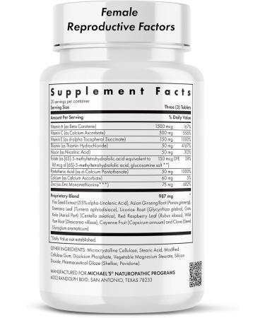 MICHAEL'S Health Naturopathic Programs Male & Female Reproductive Factors Couples' Pack - 60 Vegetarian Tablets Per Bottle - Nutrients for Conception Support - 20 Servings Per Bottle - Buy Online on GoSupps.com