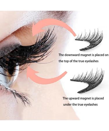 Siopob Magnetic Eyelashes Natural Look - No Glue Magnetic Lashes Soft Artificial Eyelashes - Eye Makeup 2 Pairs Magnetic Lash Strips Reusable False Eyelashes Kit for 3D Natural Look - Buy Online on GoSupps.com