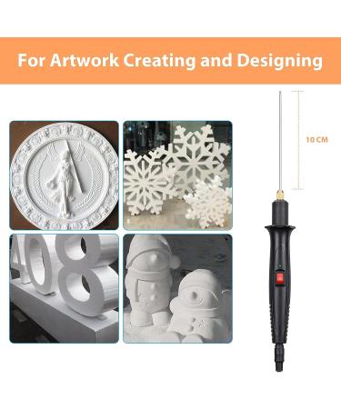 Foam Cutter  Upgraded Electric Hot Knife With Button and Power Light  100-240V/15W Hot Knife 10CM Styrofoam Cutting Pen with Electronic Voltage Transformer Adaptor - Buy Online on GoSupps.com