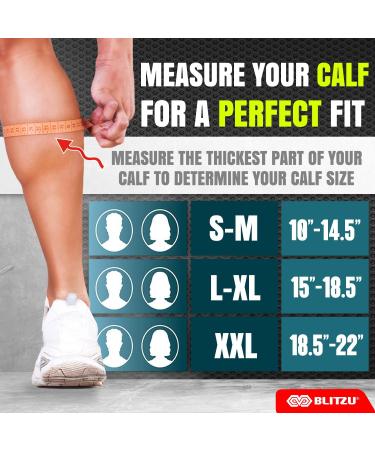 Calf Compression Sleeves for Men Women - Footless Compression Socks - Shin Splints Varicose Vein Treatment for Legs - Pain Relief Braces & Supports - Best Wide Leg Sleeve for Running - Buy Online on GoSupps.com