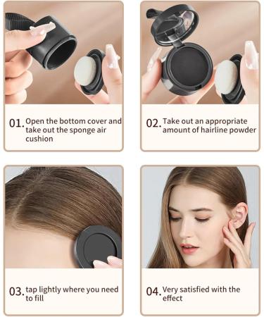 2Pcs Root Touch Up Powder Windproof & Sweatproof Hairline Powder for Women & Wen Natural Stain-Proof Hair Loss Concealer Hairline Powder for Thinning Hairline Black & Brown Black Brown - Buy Online on GoSupps.com