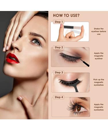 Magnetic SL Magnetic Eyelashes & Eyeliner Kit - Natural Look, Waterproof, Reusable, Long-Lasting - 13 Piece Set - Buy Online on GoSupps.com