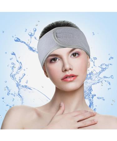 Spa Facial Headband Set - Grey, White, Black Hair Wrap for Women, Girls - Makeup, Skincare, Bath, Gym - Buy Online on GoSupps.com