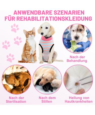 PatinaDrift Dog Recovery Suit | Wound Protection for Dogs After Surgery | Cone Alternative (Pink/Blue Small) - Buy Online on GoSupps.com