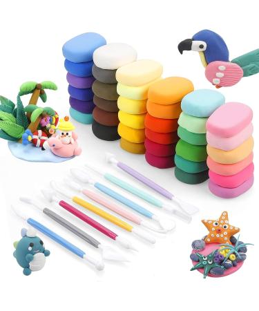 Yoimisk Air Dry Clay Kits - 36 Colors | Non-Toxic Modeling Clay for Kids | Ultra-Light & Safe | Perfect Gift Idea - Buy Online on GoSupps.com