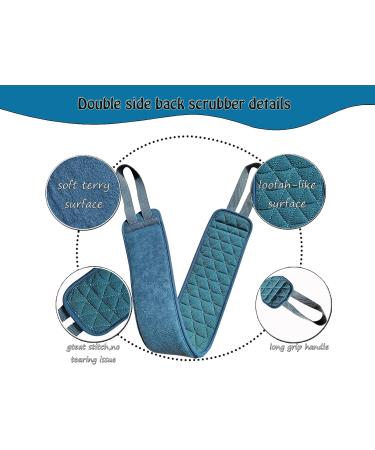 5 Pcs Loofah Back Scrubber with Exfoliating Gloves and Silicone Brush Set - Buy Online on GoSupps.com