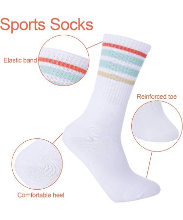 Buy Utensilsto 3 Pairs Women's Tennis Socks | Retro Long White Sports Socks for Ladies | International Shipping Available - Buy Online on GoSupps.com