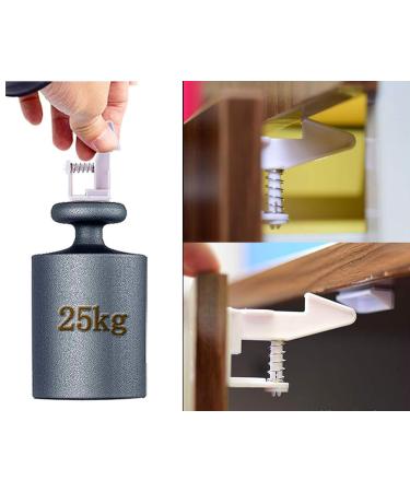 10x Premium Child Safety Cabinet Locks - No Drill Invisible Drawer & Cupboard Protection (1 Pack) - Buy Online on GoSupps.com