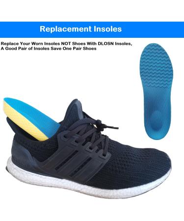 Insoles for Men & Women - Shock Absorption Comfort Inserts for Running Walking Hiking & All-Day Support - Buy Online on GoSupps.com