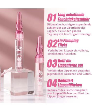 EONFAVE Pink Lip Serum Rosa Essence Lip Oil Hydrating Plumping Lip Gloss Pink Essence lip care lip serum for longlasting hydration and repair - Buy Online on GoSupps.com