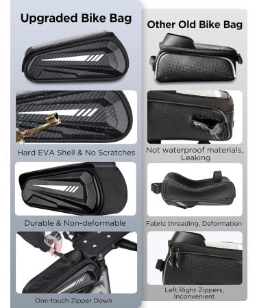 Buy Lemego Waterproof Frame Bag - Bicycle Pocket with Rain Cover & Reflector Strip - Fits Smartphones Up to 6.7 inch - Ideal for Bicycles & Motorcycles - Buy Online on GoSupps.com