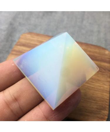 1pcs 4cm Natural White Opal Stone Pyramid Crystal Point Wand Decoration - (Size: 3.8-4cm) - Buy Online on GoSupps.com