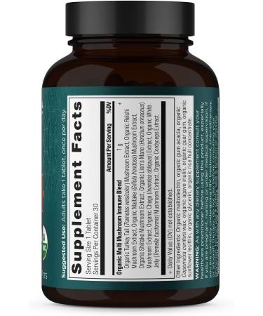 Ancient Nutrition Mushroom Supplement Organic Multi Mushroom Immune Support Gluten Free Stress Response 30 Tablets - Buy Online on GoSupps.com