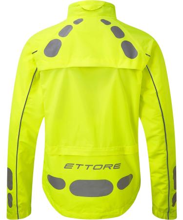 Ettore Waterproof Breathable Men's Cycling Jacket - High Visibility Hi-Vis Yellow - Night Eagle II - Size L | International Shipping Available - Buy Online on GoSupps.com
