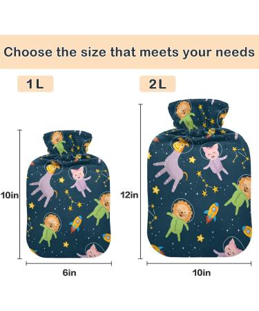 Shop Naanle Galaxy Lion Giraffe 1L Transparent Hot Water Bottle - Ideal for Heat & Cold Therapy | Bed & Hand/Foot Pain Relief - Buy Online on GoSupps.com