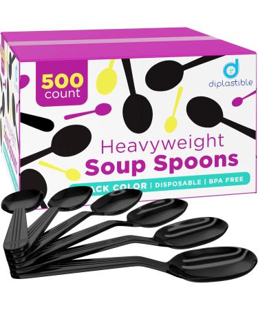 Plastic Spoons Heavy Duty - Plastic Soup Spoons - Disposable Spoons Plastic Utensils - Plastic Cutlery for Parties and Events Pack of 500 (Soup Spoons) - Buy Online on GoSupps.com