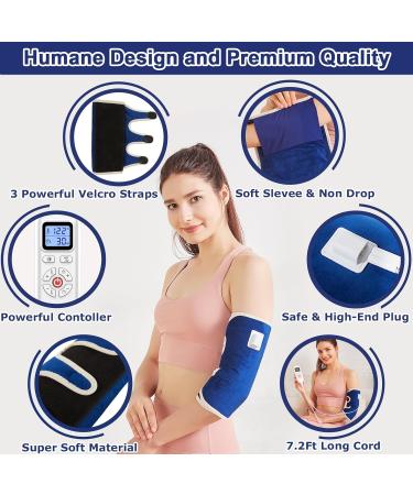 ALDIOUS Electric Heating Pad & Elbow Brace for Tendonitis Arthritis & Tennis Elbow - Adjustable Velcro Design Auto Shut Off Ideal for Men & Women - International Shipping Available - Buy Online on GoSupps.com