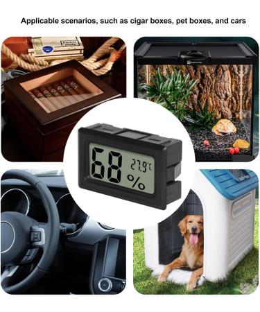 Buy Black LCD HD Digital Thermometer Hygrometer - Accurate Indoor Temperature & Humidity Meter - Buy Online on GoSupps.com
