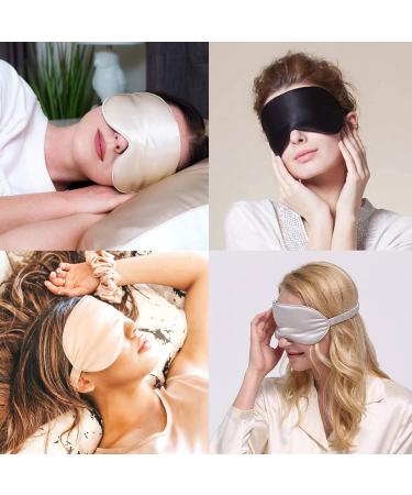 14PCS Satin Sleep Eye Masks for Women Men - Soft Blindfold Eyeshade with Elastic Strap - Buy Online on GoSupps.com
