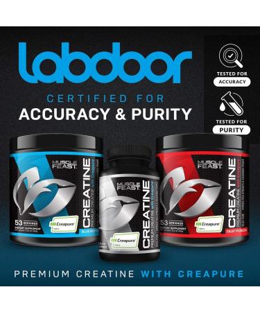 Muscle Feast Creapure Creatine Monohydrate Powder - Unflavored  55 Servings for Maximum Strength - Buy Online on GoSupps.com
