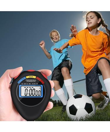 12 Pack Multi-Function Electronic Digital Sport Stopwatch Timer - Date Time Alarm - Ideal for Sports Coaches, Fitness Coaches, Referees - Large Display (Black) - Buy Online on GoSupps.com
