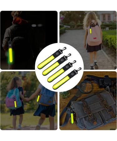Sylanda LED Flashing Lights for School Bags | 4-Piece Waterproof Reflector Set | Safety Lights for Kids' Backpacks | Ideal for Hiking & Jogging - Yellow - Buy Online on GoSupps.com