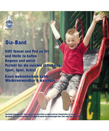 Comfortable Dia Band for Kids | Glucose Sensor Protection Bracelet for Freestyle Libre Medtronic Dexcom & Omnipod | Reusable XL Size (21-23 cm) - Buy Online on GoSupps.com